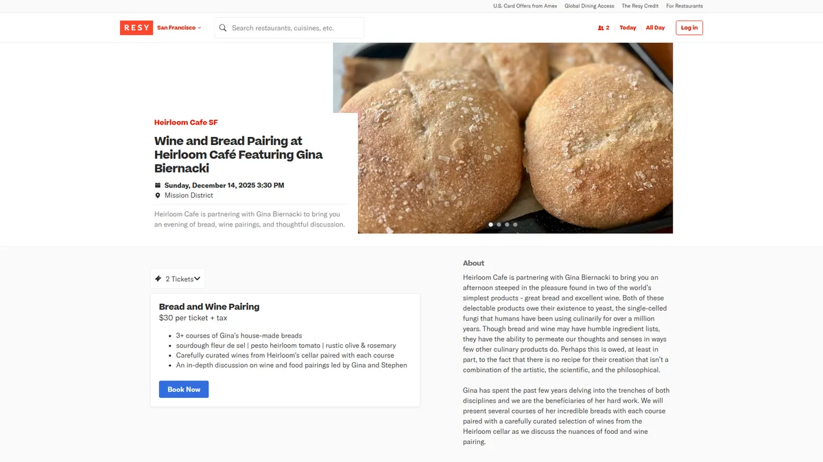 Bread and wine pairing