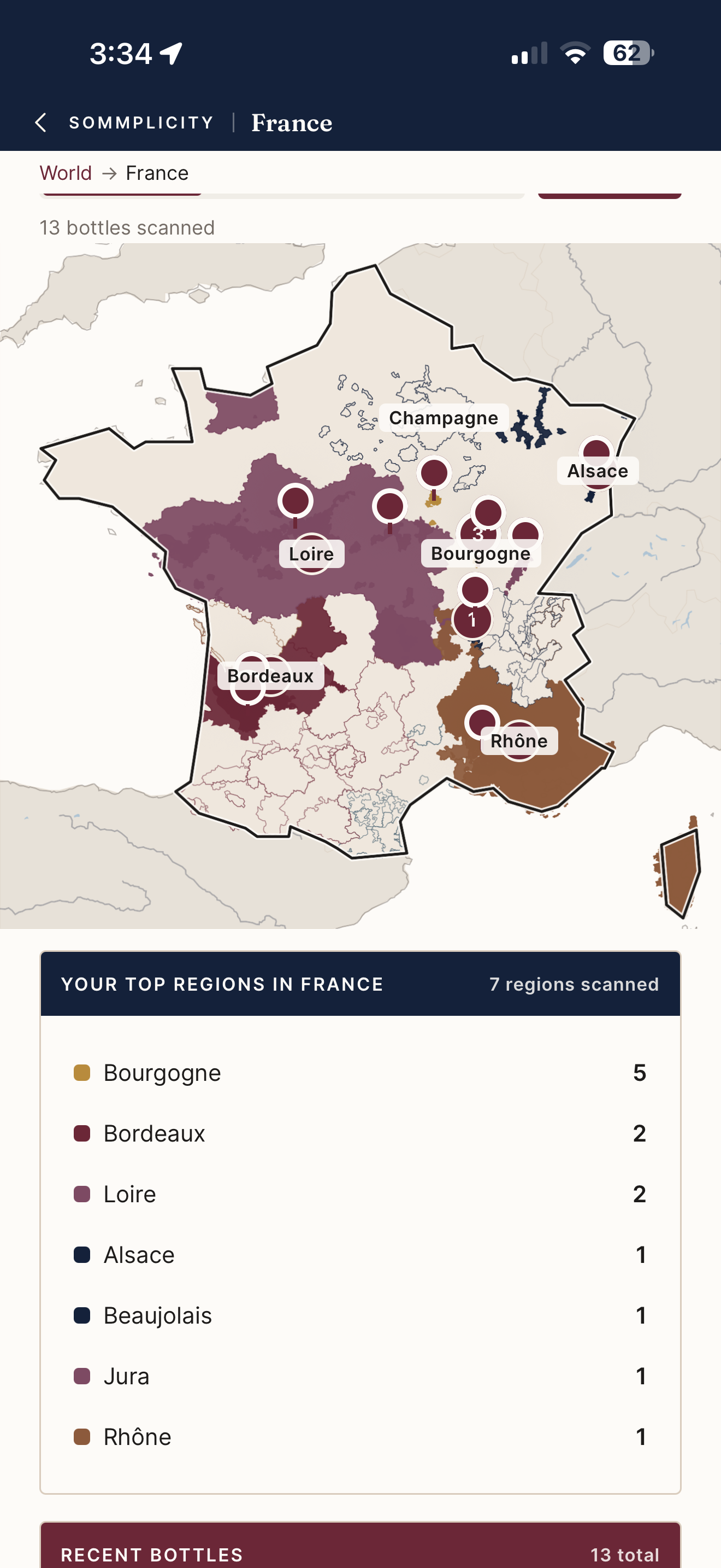 Regional map and patterns in Sommplicity